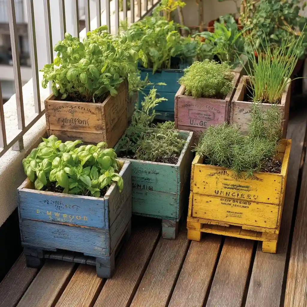  DIY Wine Box Herb Garden