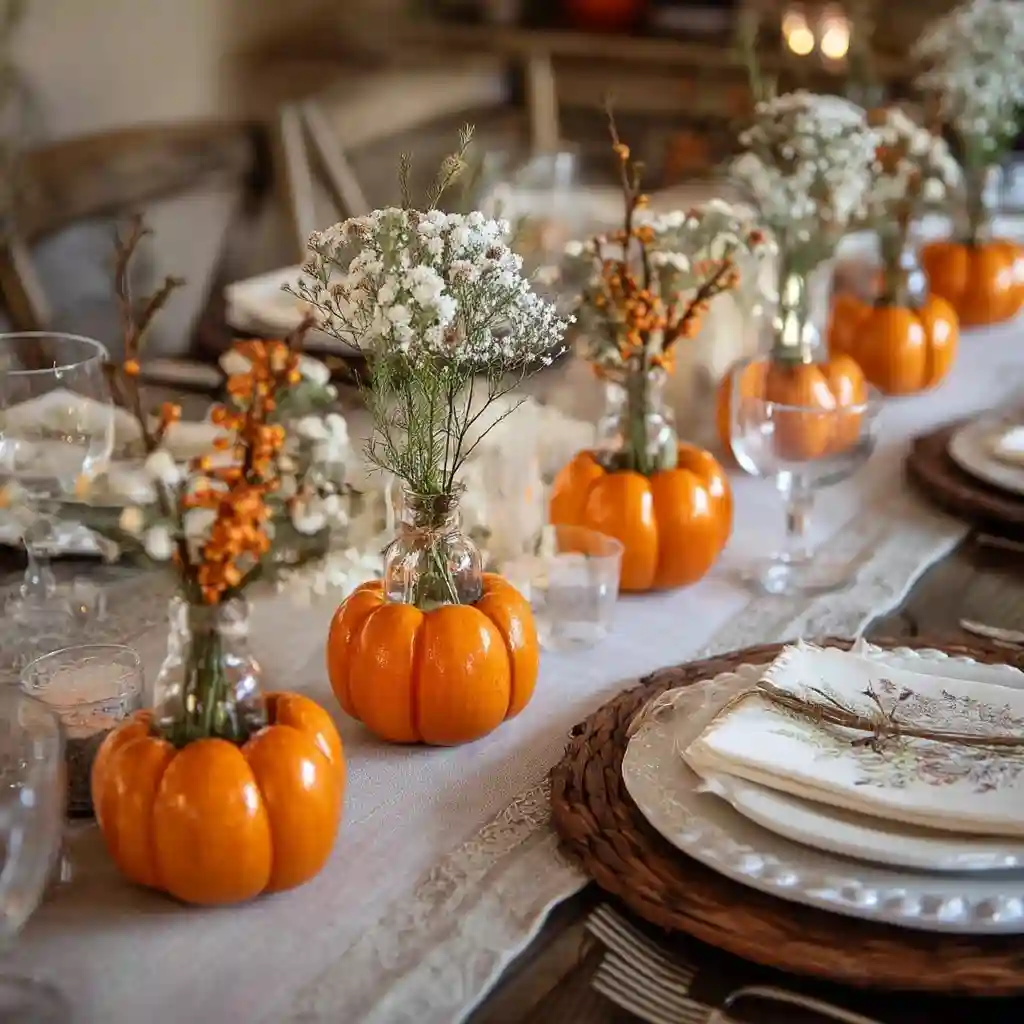 Mini Pumpkin Bud Vases (Place-Setting Favors)