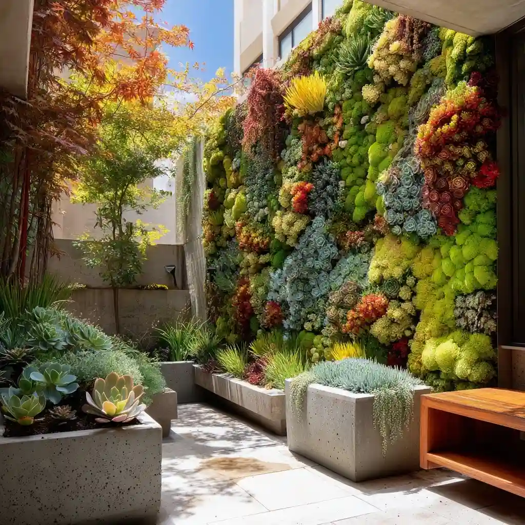 Vertical Succulent Wall Art for a Vibrant, Space-Saving Green Statement