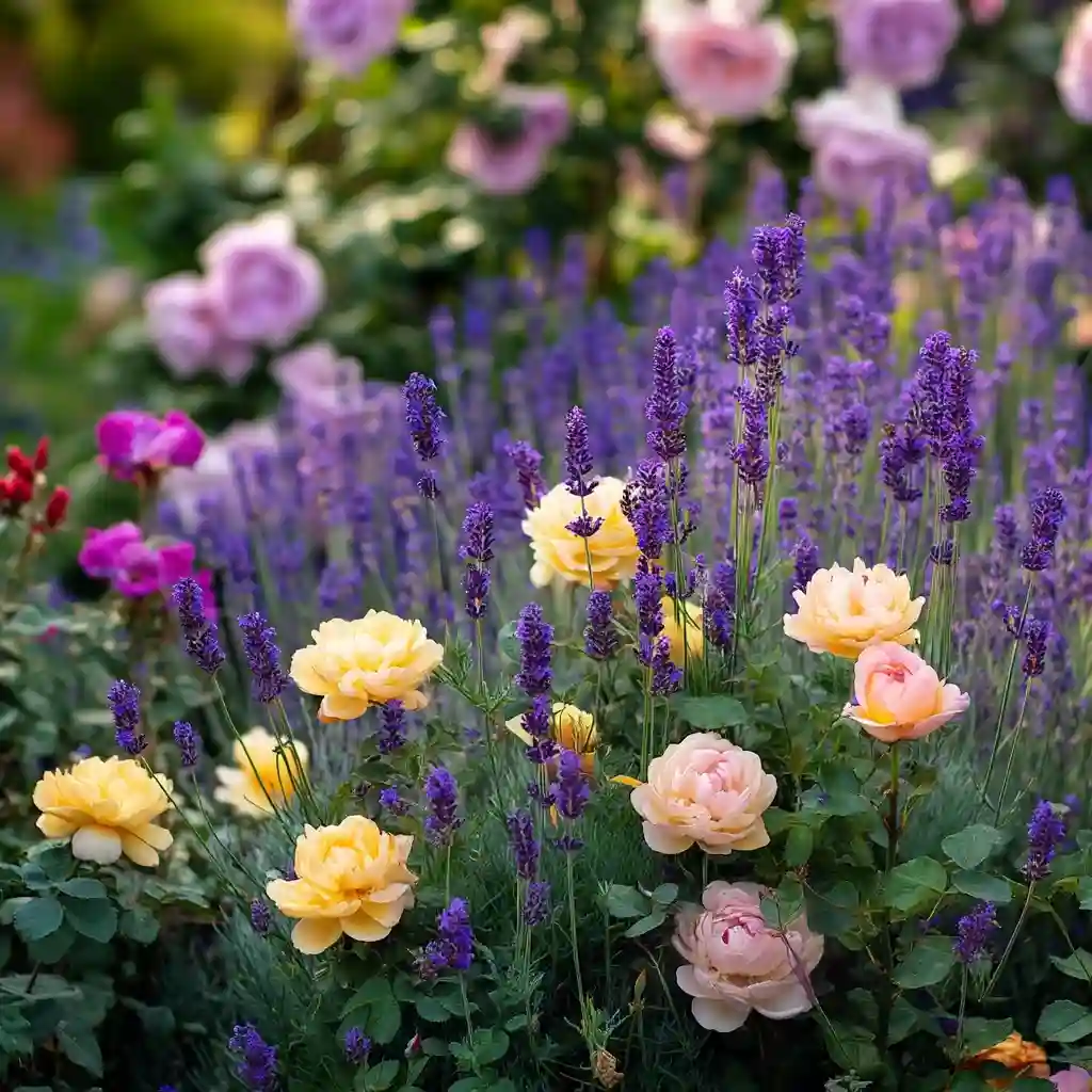 Lavender and Rose Companion Planting