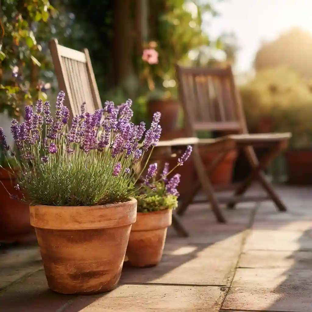 Lavender Patio Planters