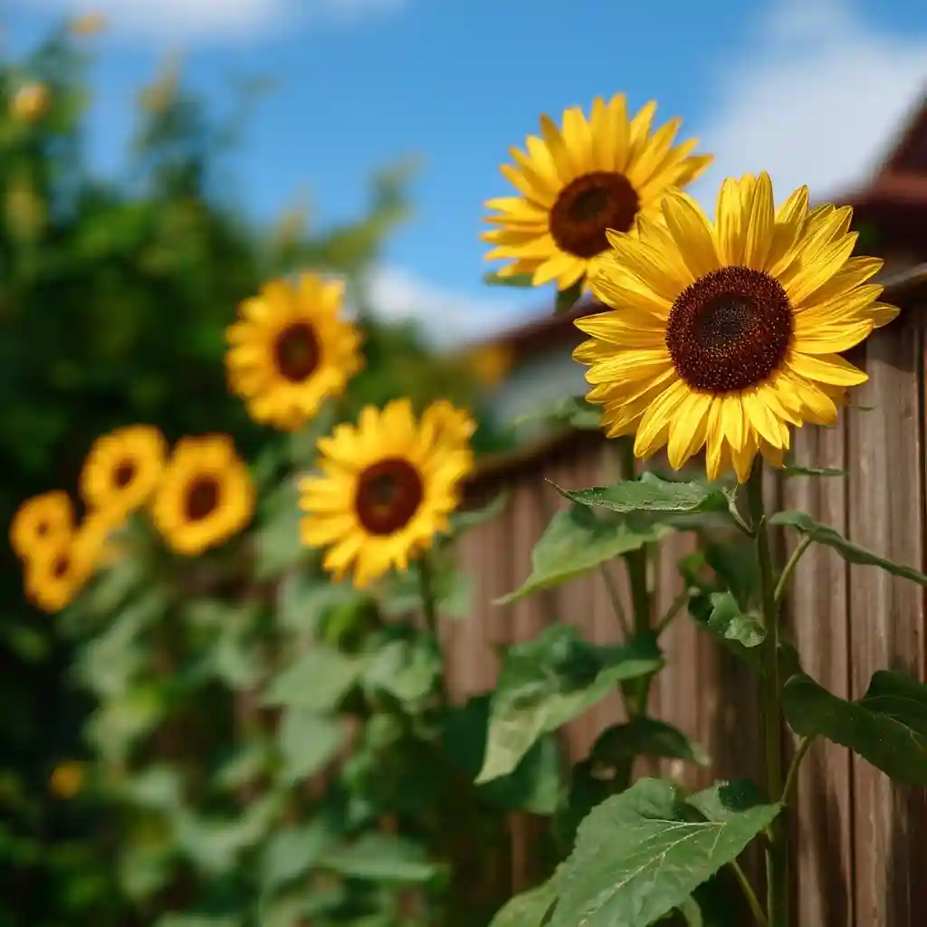 Sunflowers Soaking Sun
