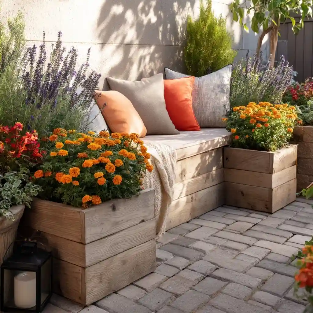 Warm Outdoor Planter Box Nook