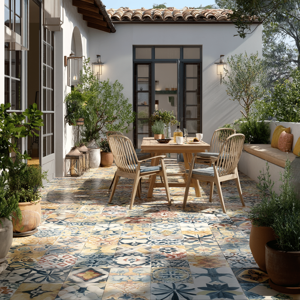 Patterned Tile Flooring