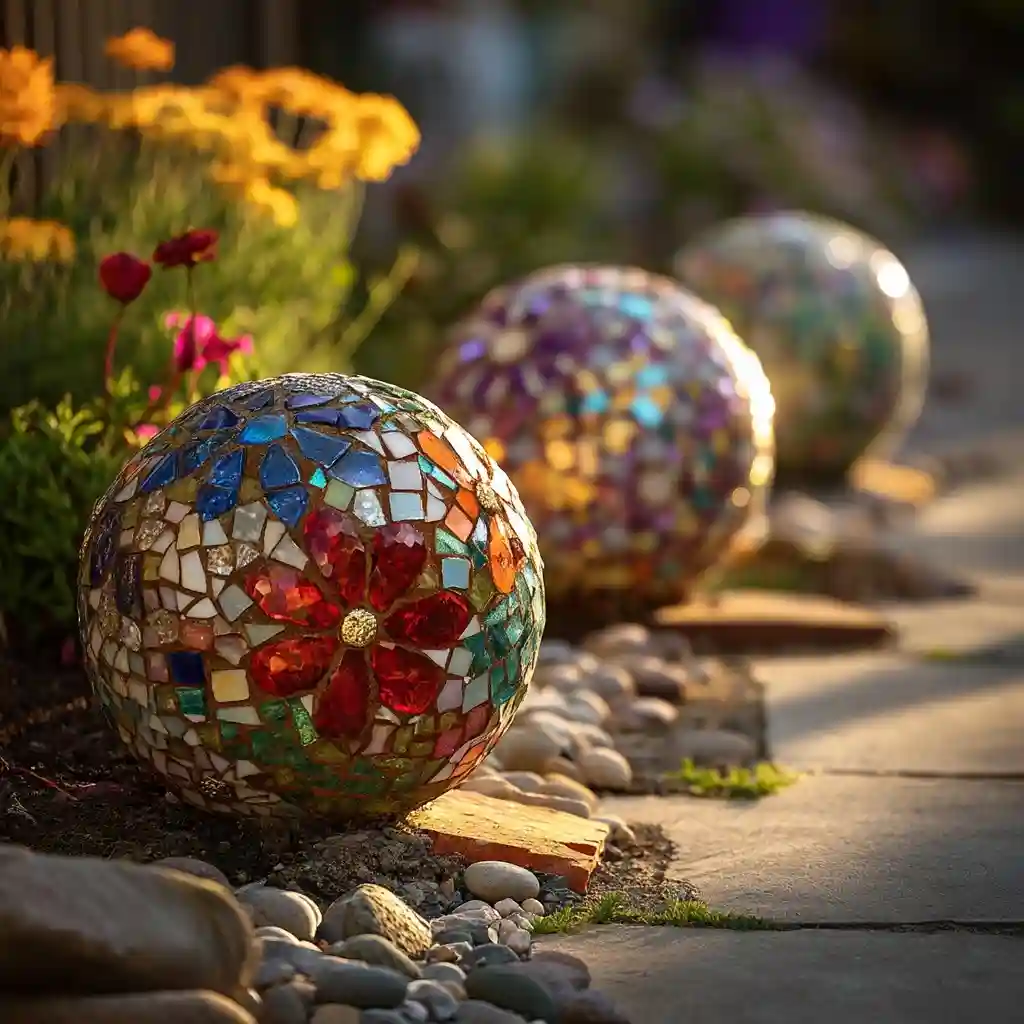 13. How to Make Decorative Garden Art Balls
