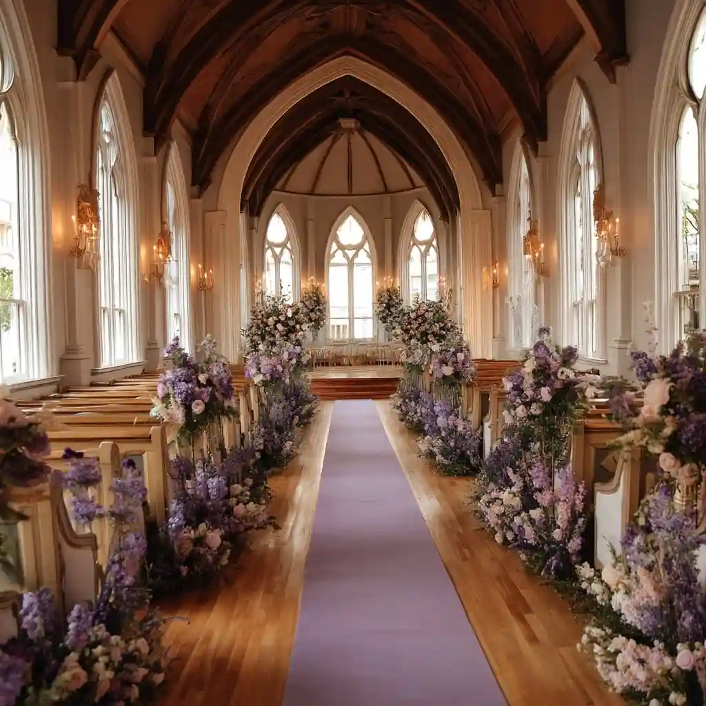 Whispers of Lavender in a Dreamy Chapel Setting