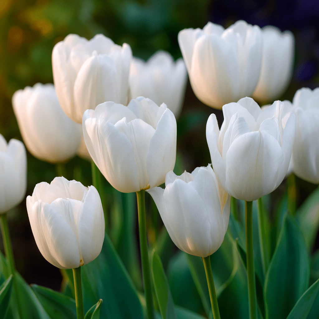 White Triumphator Tulips