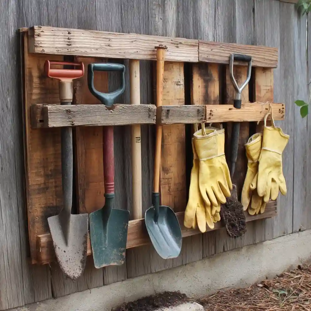 16. Cheap and Easy DIY Garden Tool Organizer