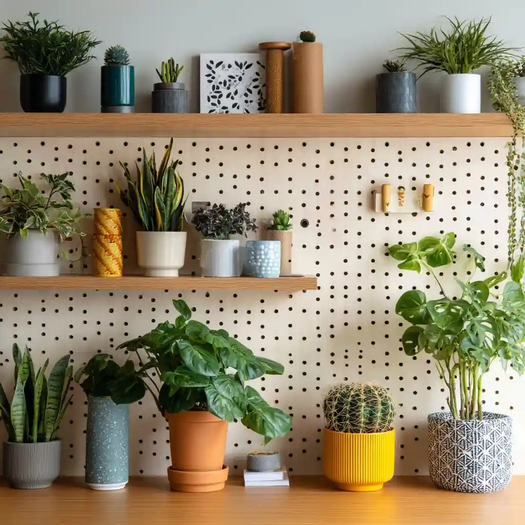Pegboard Plant Wall