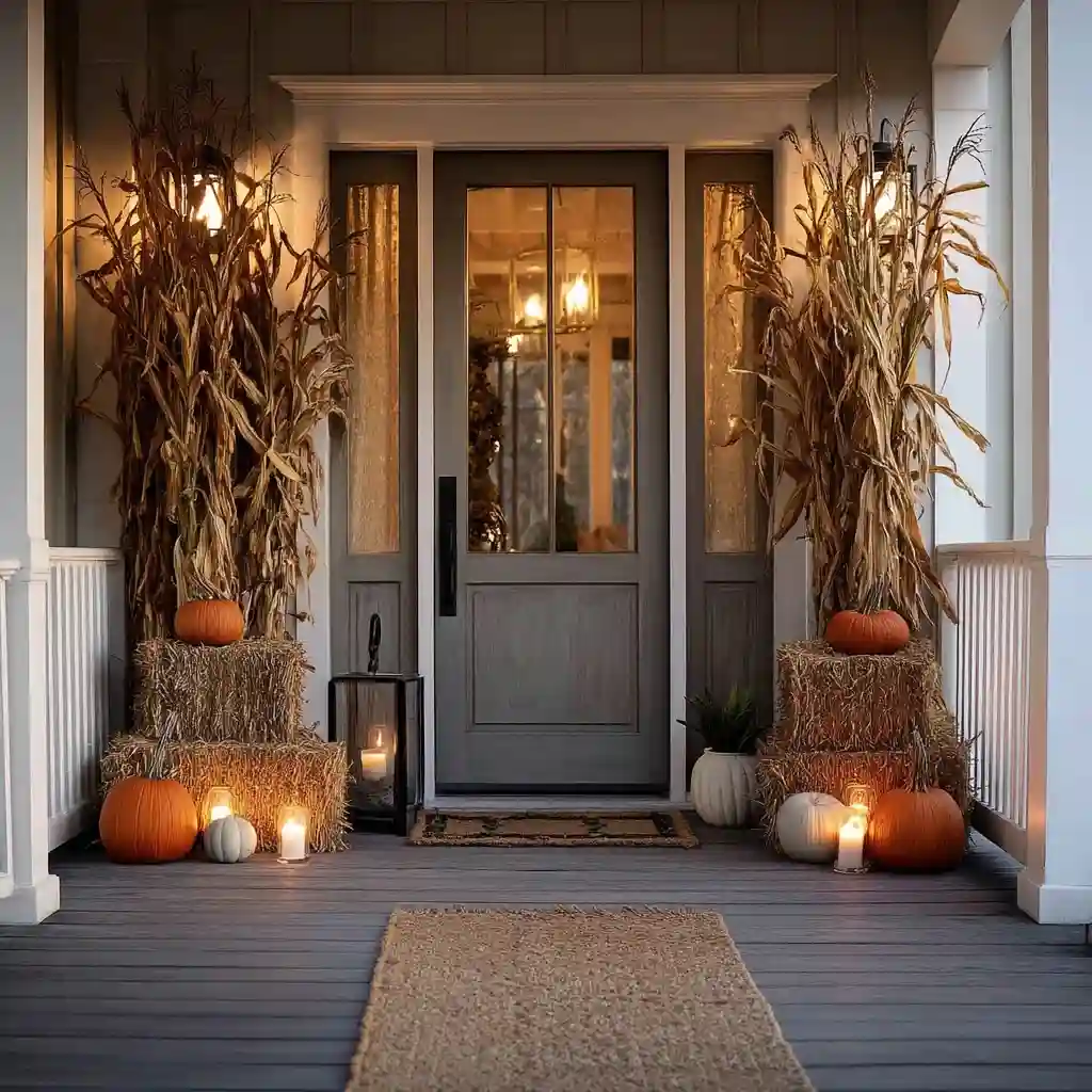 Bring in Texture With Corn Stalks