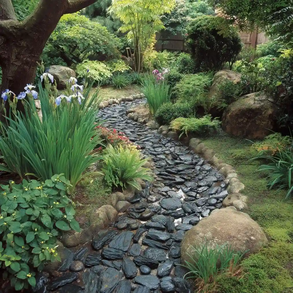Japanese Garden Dry Creek Bed
