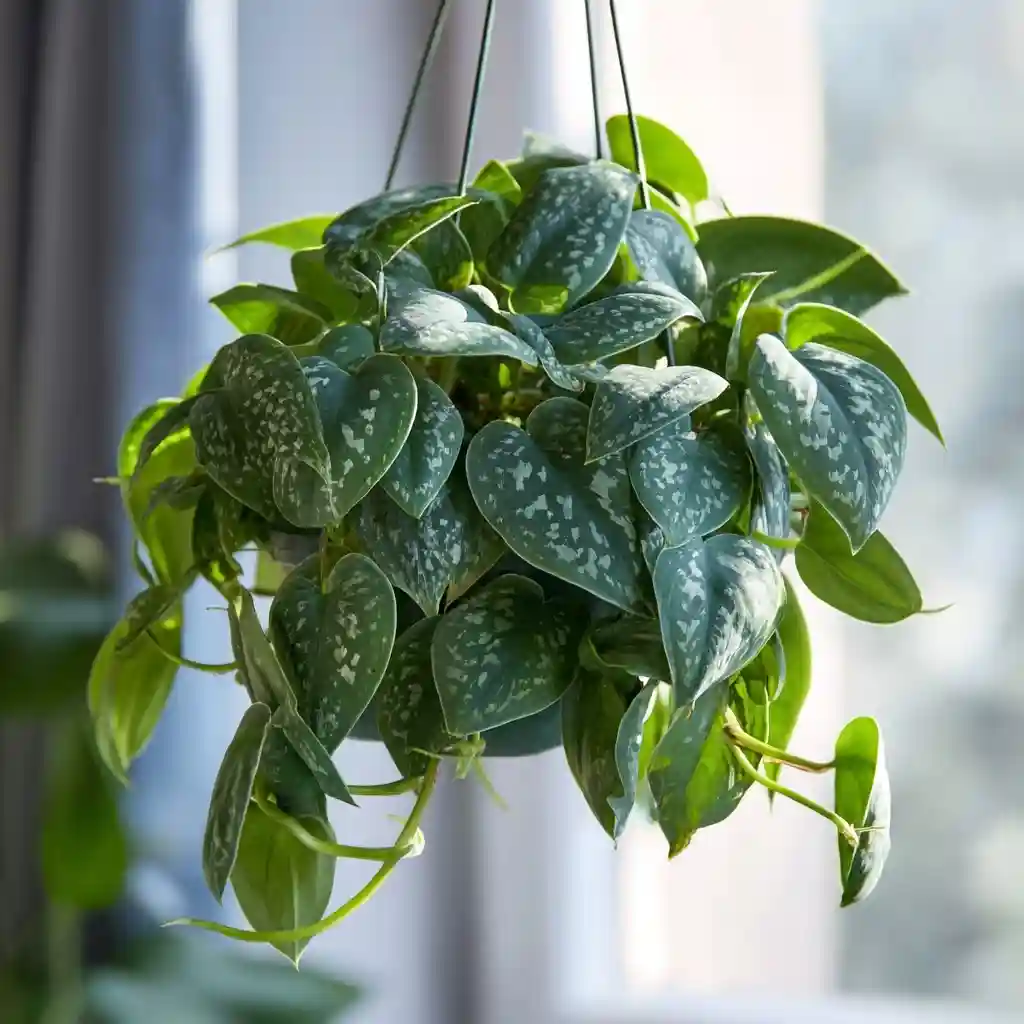 5. Satin Pothos (Scindapsus pictus)