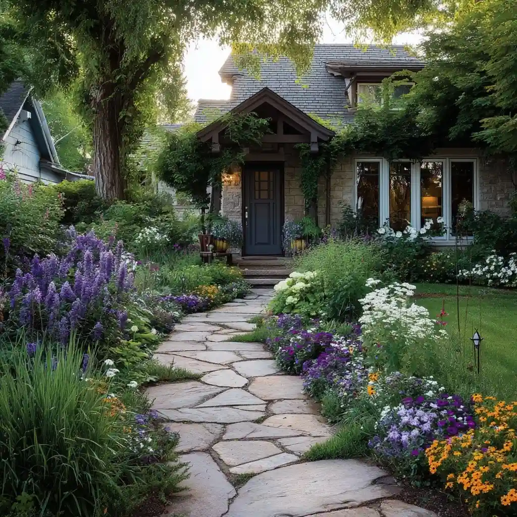 Rustic Stone Walkway