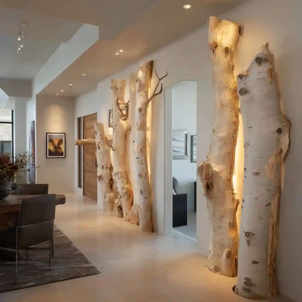  Turn Logs into a Living Room Focal Wall