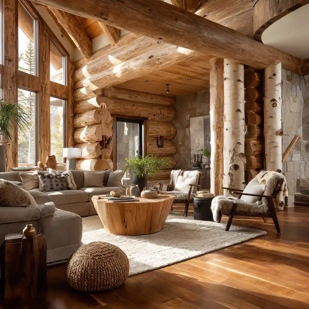 Build a Full Birch Wall in a Chalet or Cabin