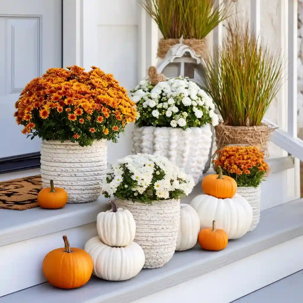 Fill Planters With Pumpkins