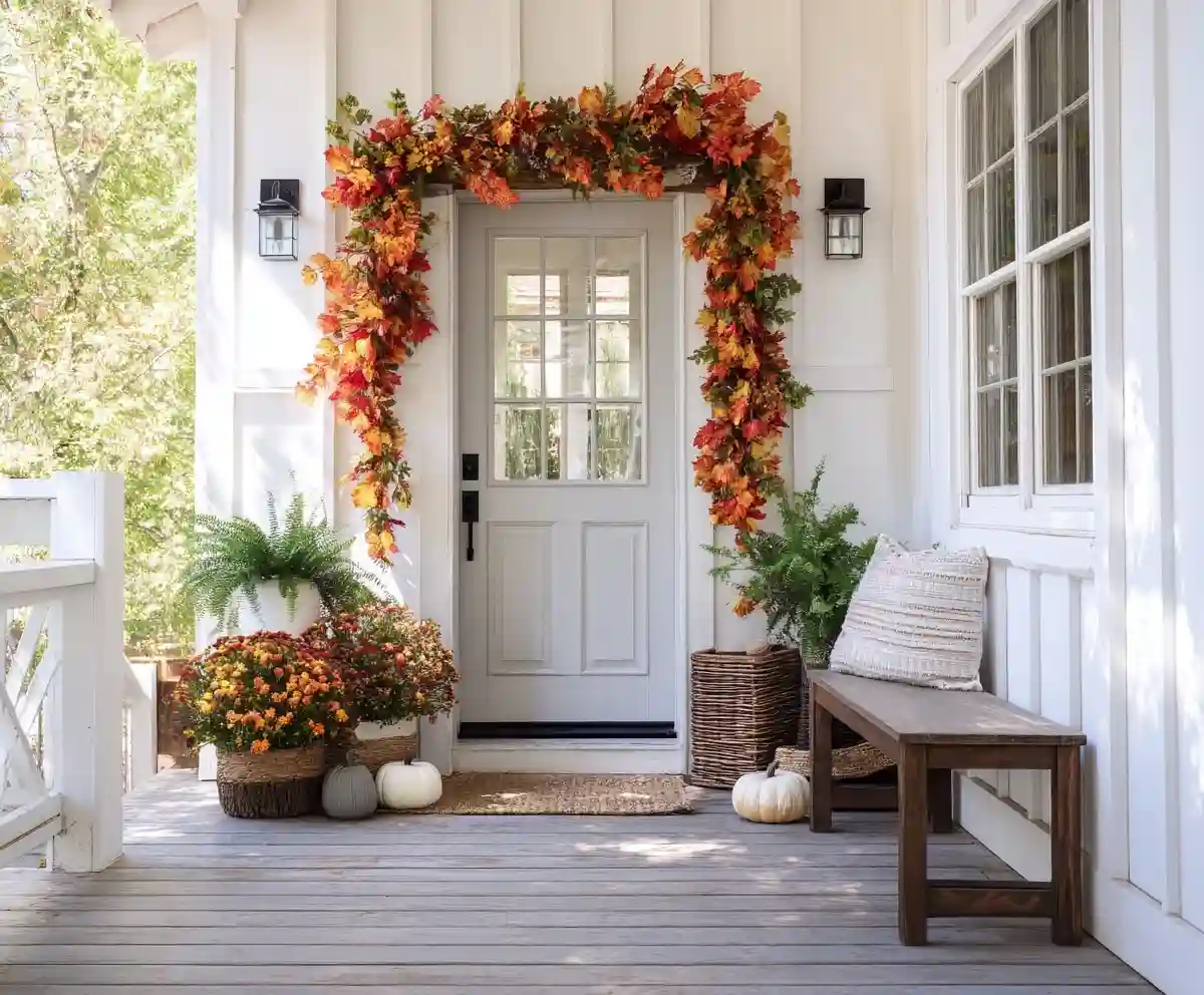 Small Front Porch Fall Decorating Ideas