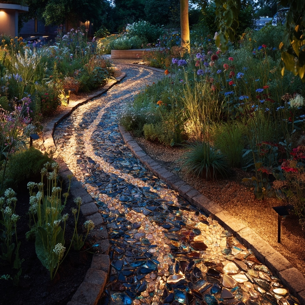 Glow-in-the-Dark Pebble Pathways