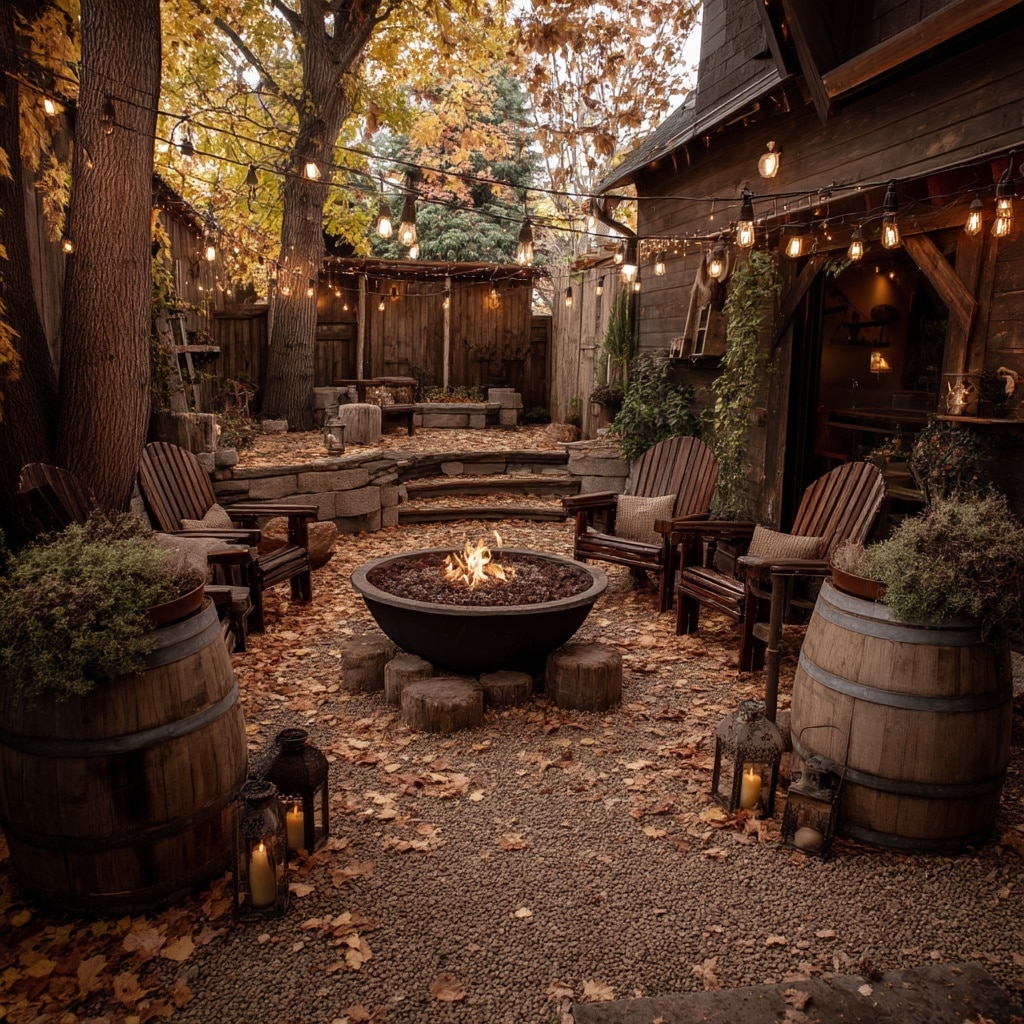 8 Cozy Fire Pit Ideas for Your Backyard This Fall 2 Repurpose Large Planters Into Tables