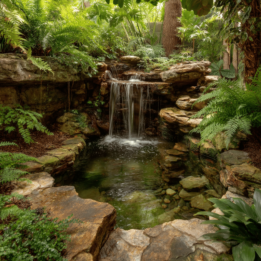 Backyard Waterfall and Pond