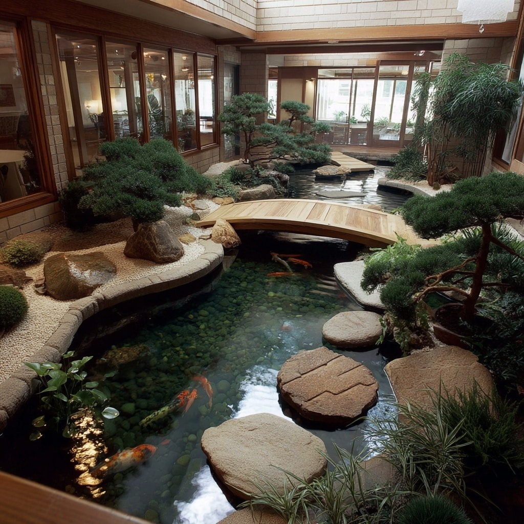 Tropical-Themed Pond
