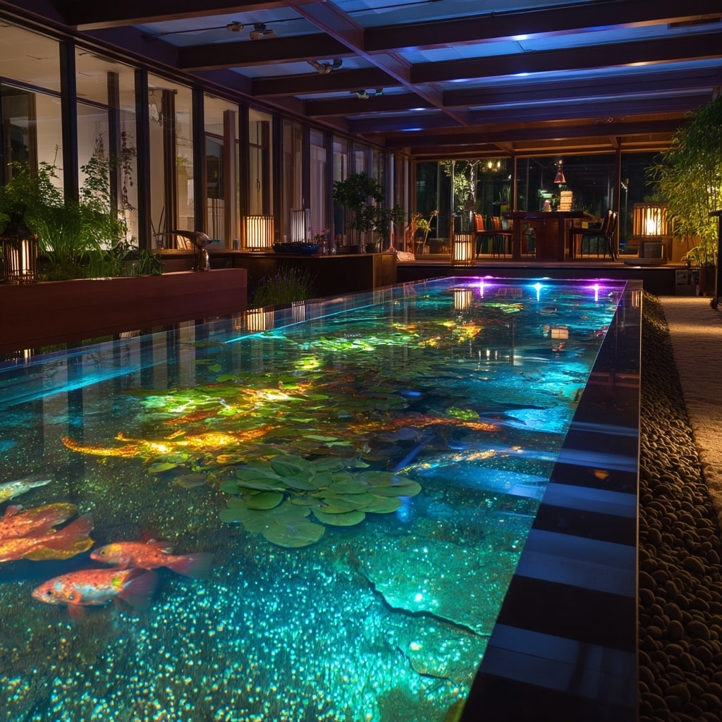  Indoor Pond with LED Lighting