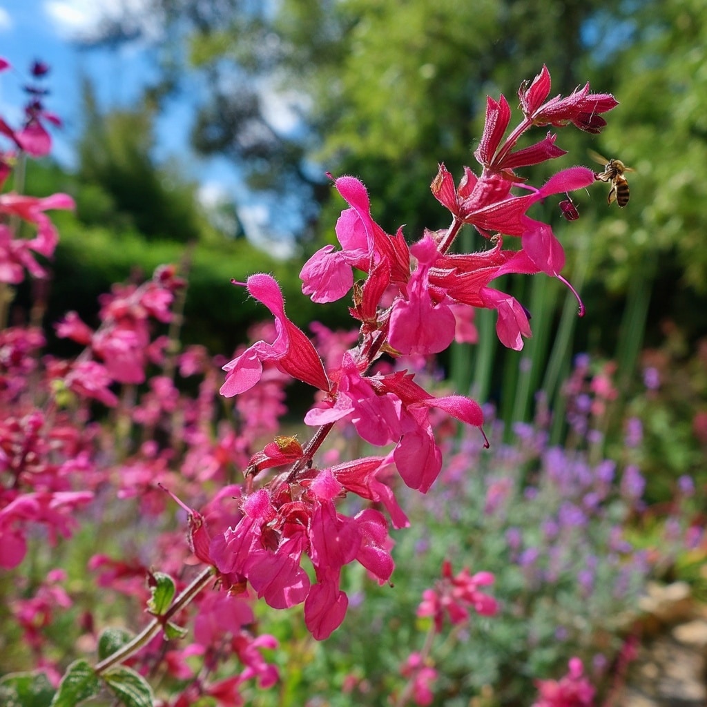 . Salvia – Long-Blooming and Bee-Friendly
