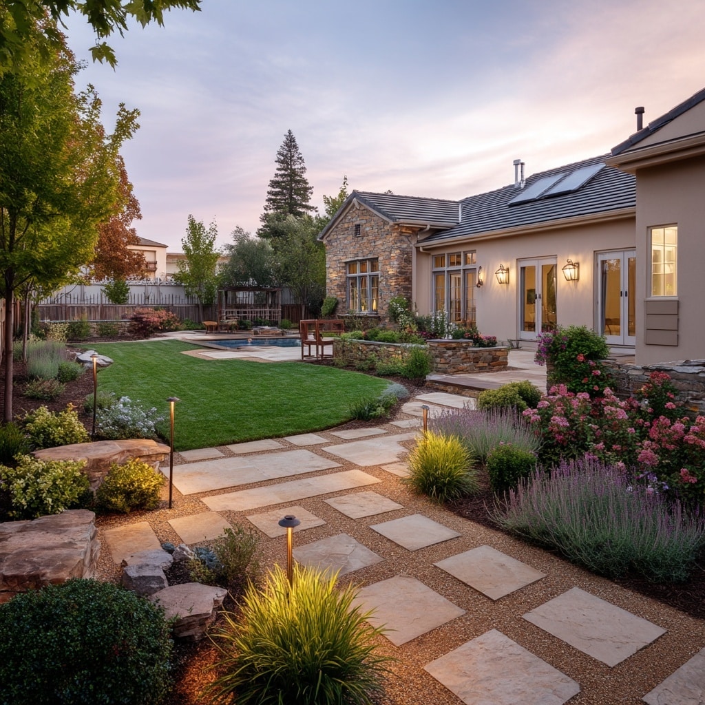 20 Affordable Large Backyard Layout Ideas 3 Create Inviting Pathways and Walkways