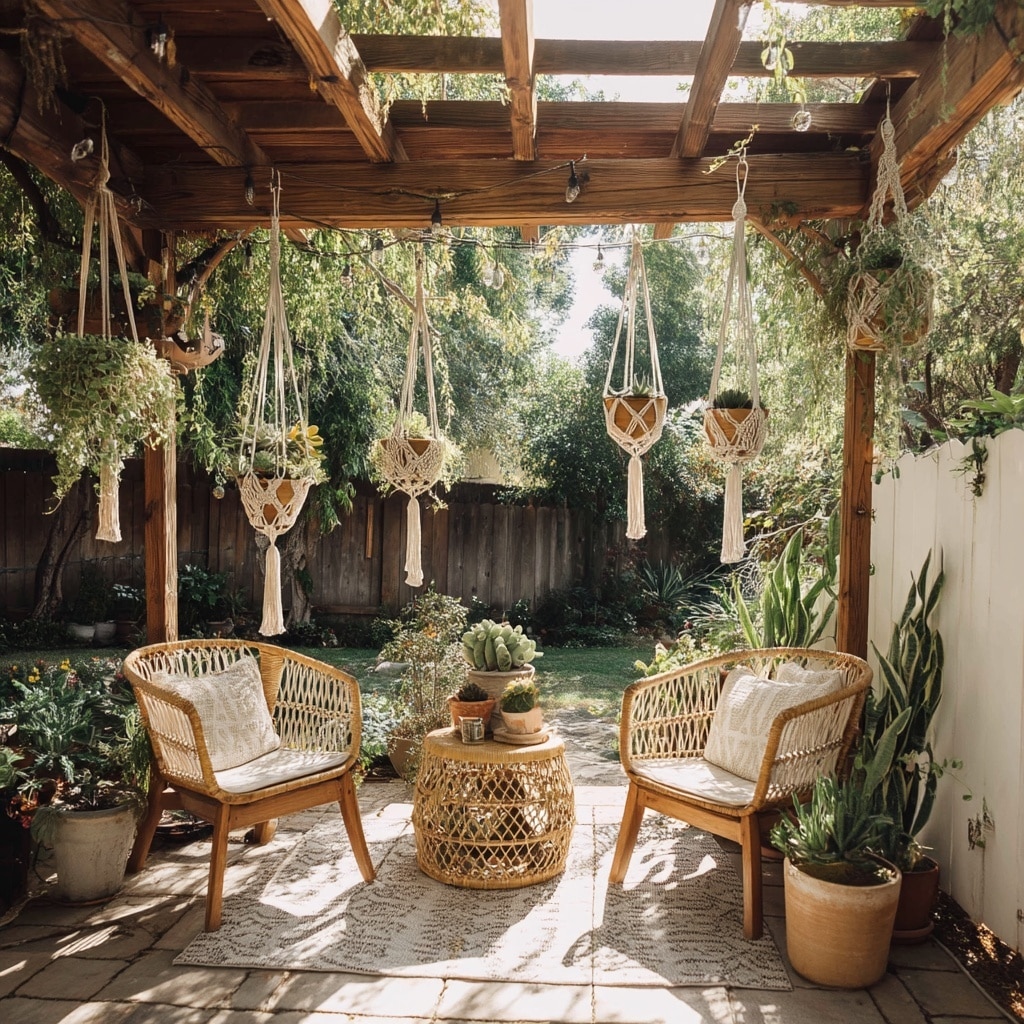 Hanging Macramé Planters with Succulents