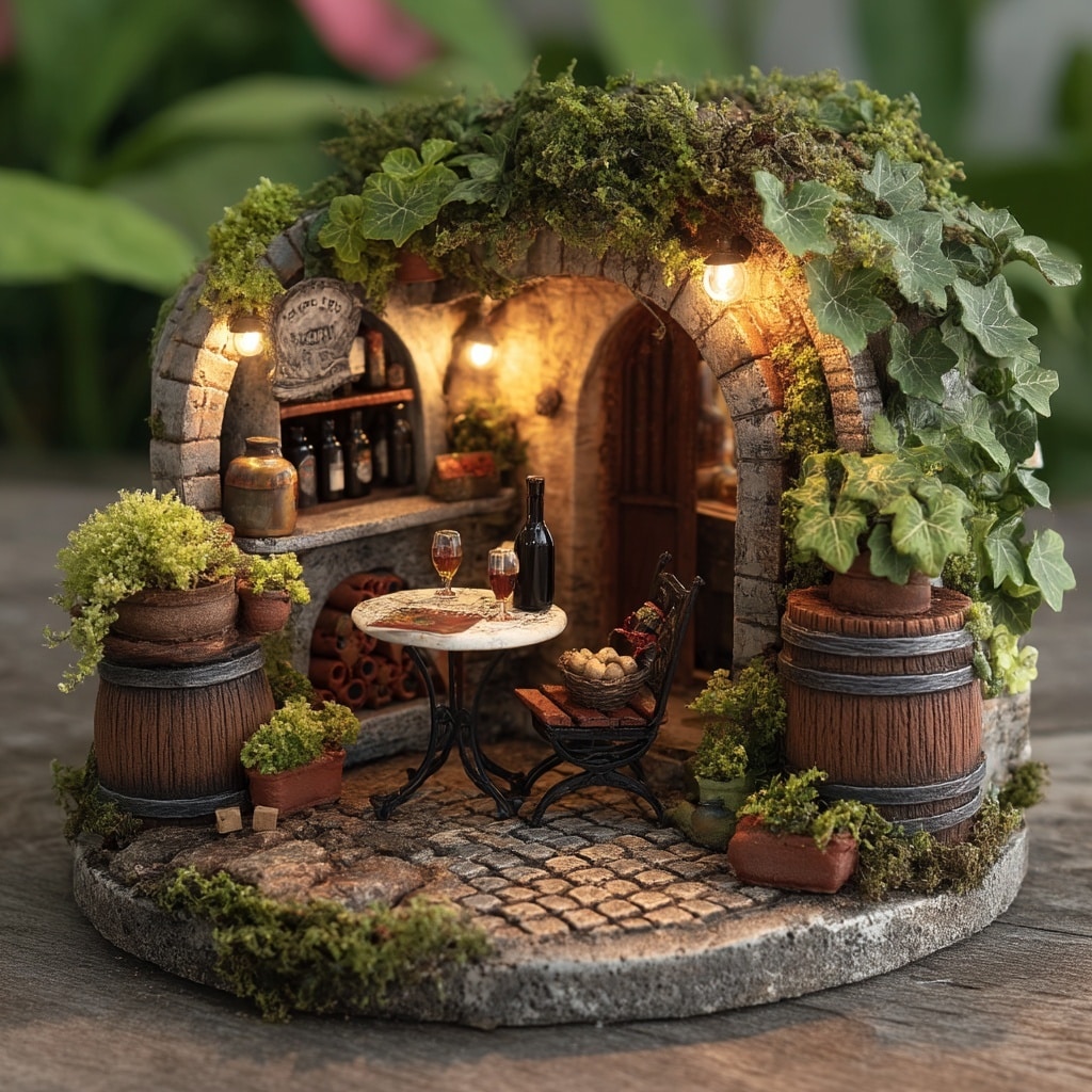 Wine Cellar Fairy Garden