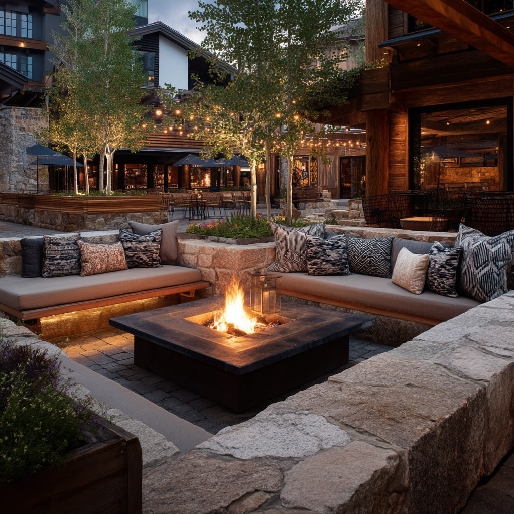 10 Patio Ideas to Transform Your Outdoor Space 5 . Add a Fire Pit to Create a Cozy Focal Point