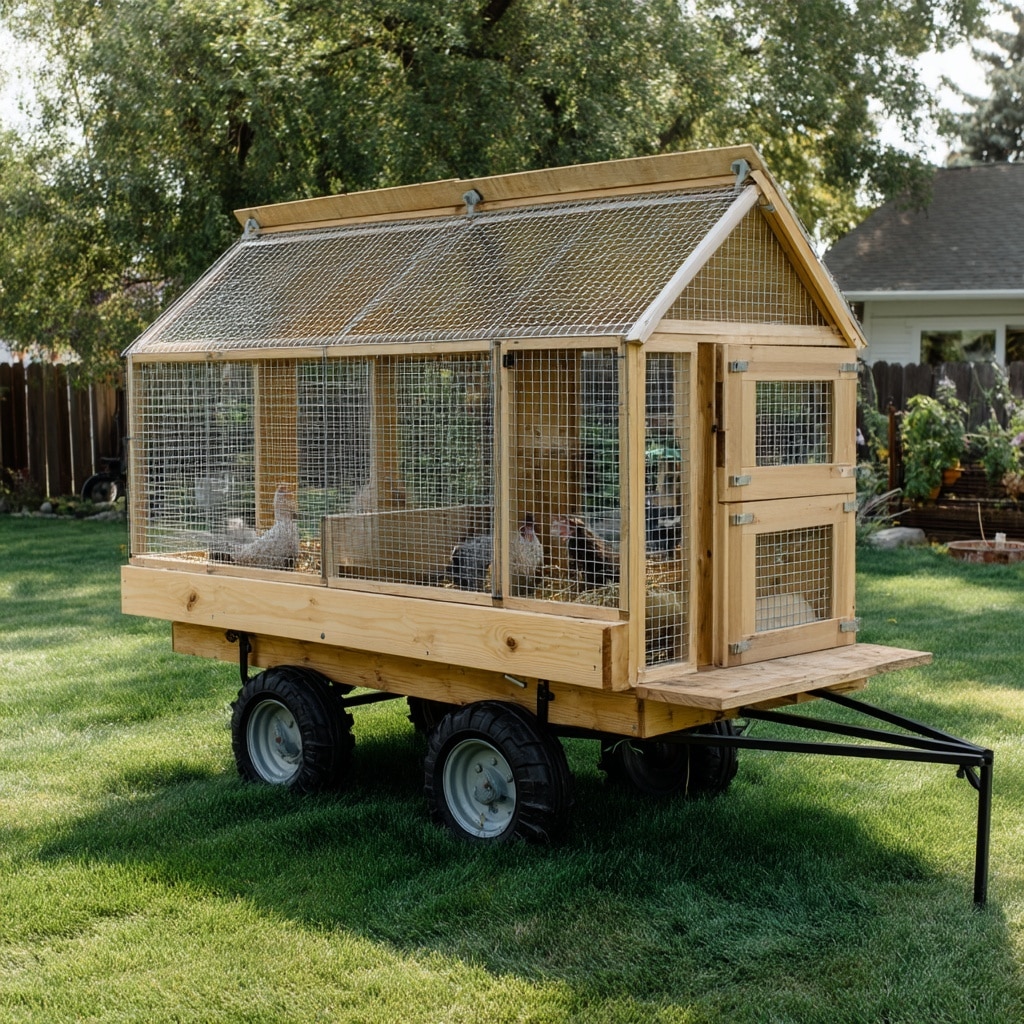 10 Chicken Coop Ideas for Your Backyard Flock 6 Coop on Wheels (Chicken Tractor)