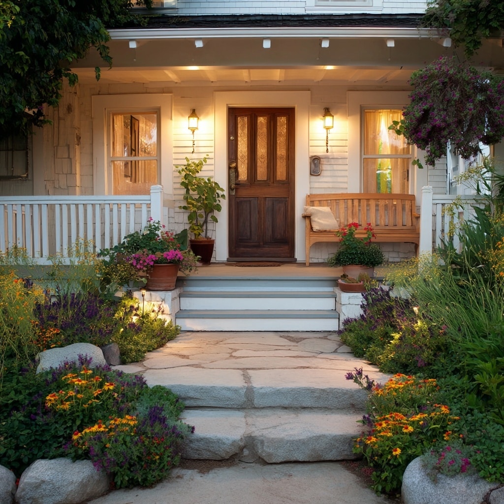 Creating a Welcoming Entrance with Flower Beds