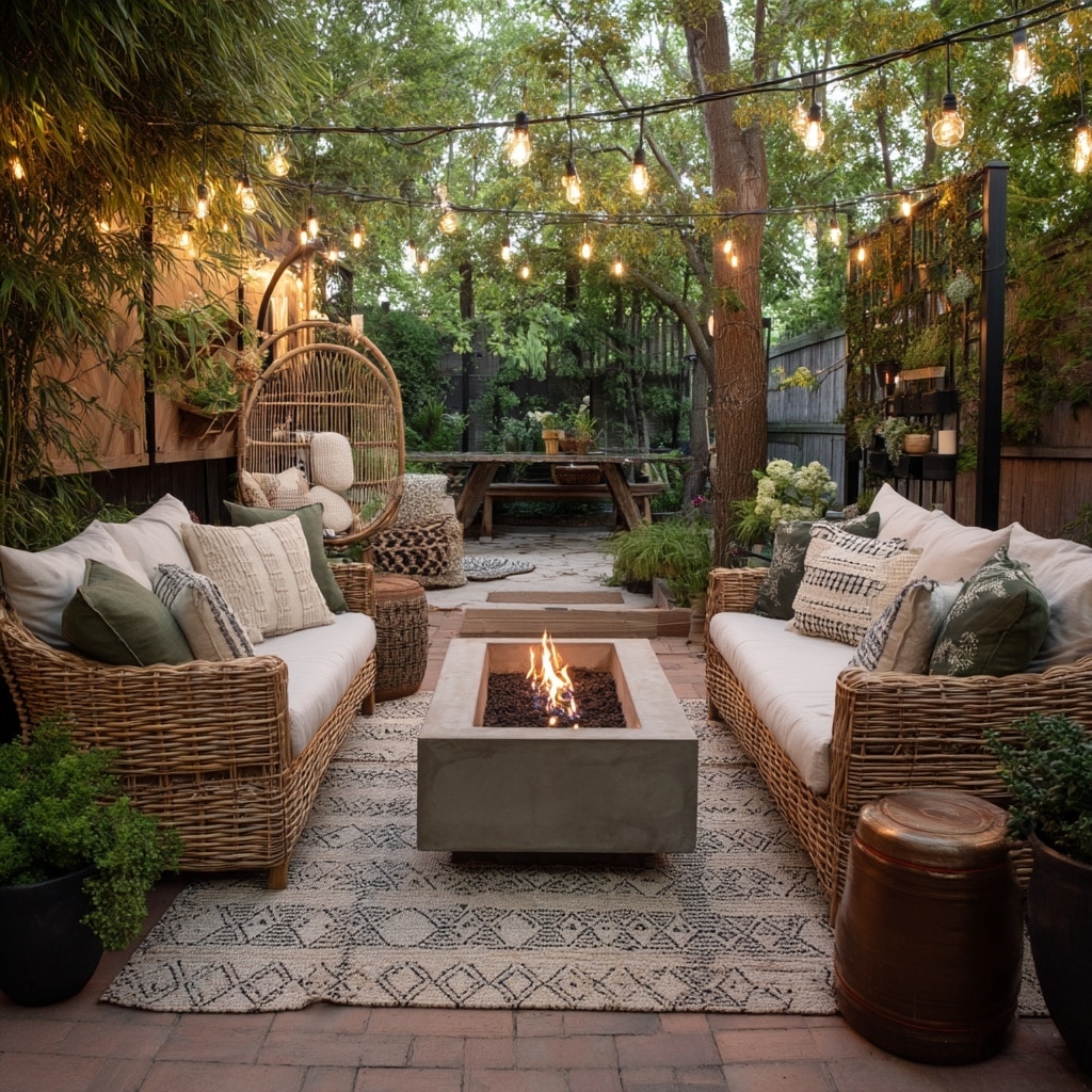 20 Affordable Large Backyard Layout Ideas 5 . Incorporate Relaxing Seating and Lounge Areas