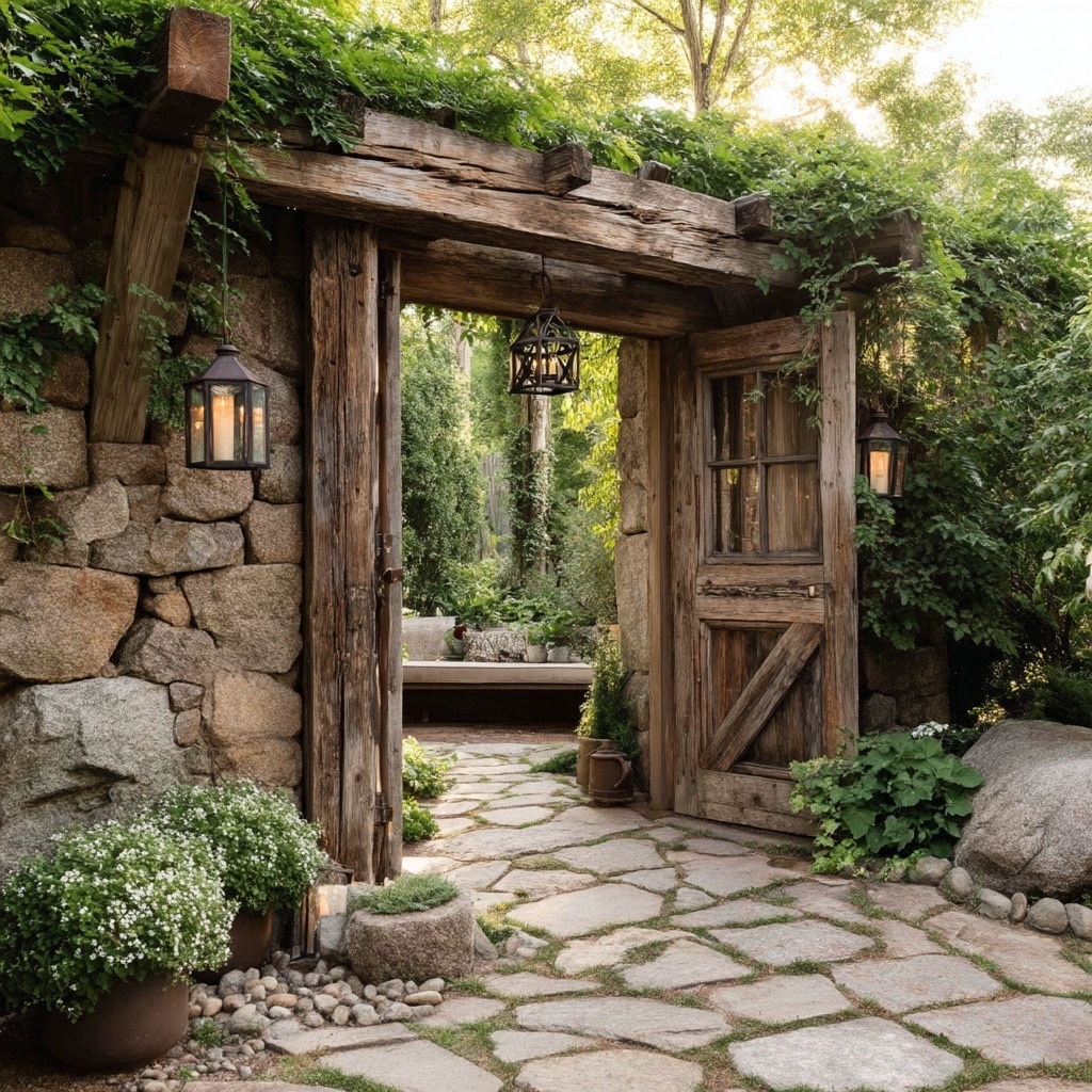 Vintage Door Frames as Gates or Screens