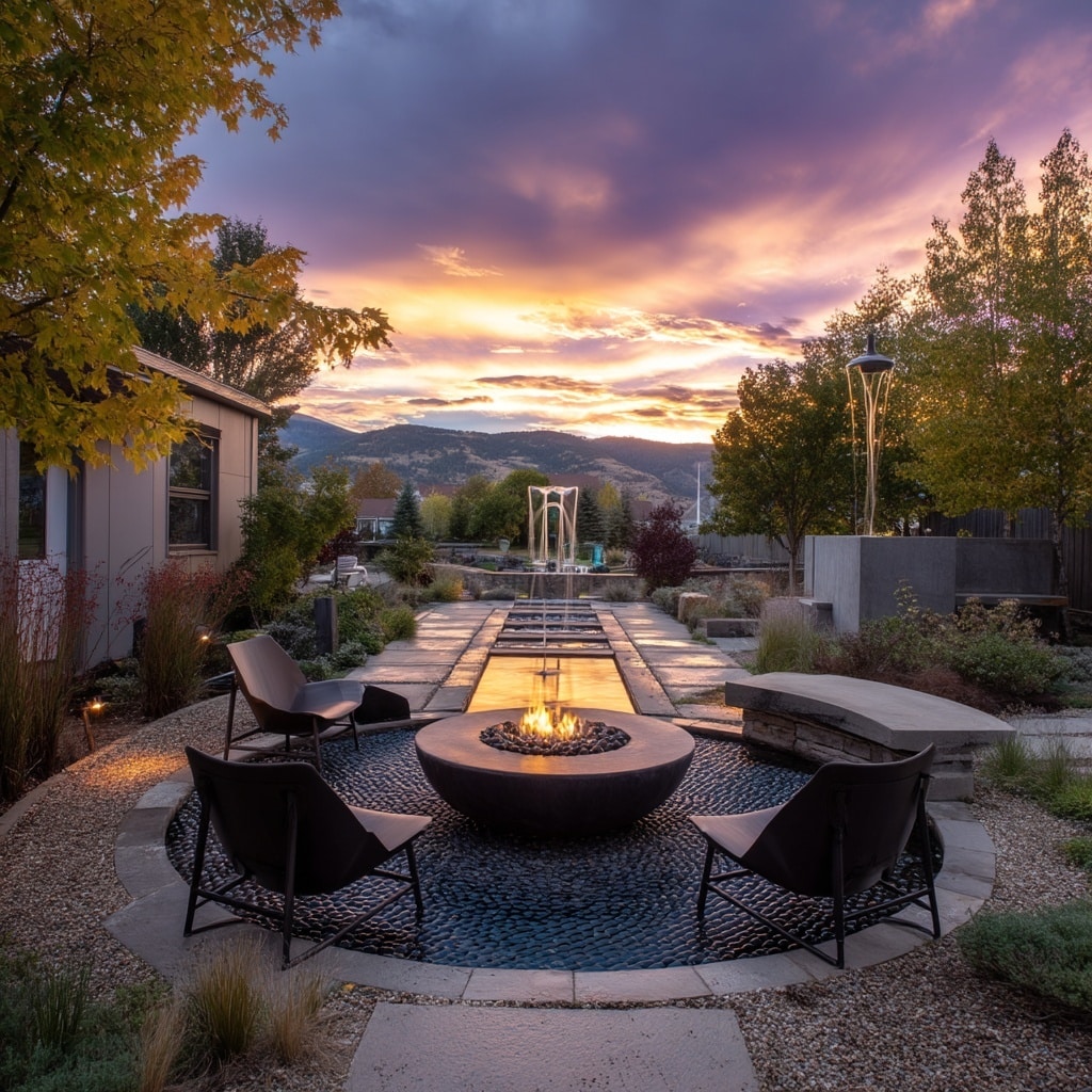 20 Affordable Large Backyard Layout Ideas 6 Add Focal Points Like Fire Pits, Water Features, or Sculptures