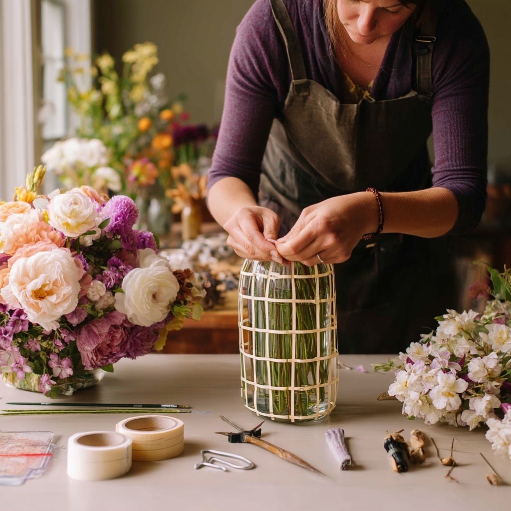 prepare Your Vase for Easy Arranging