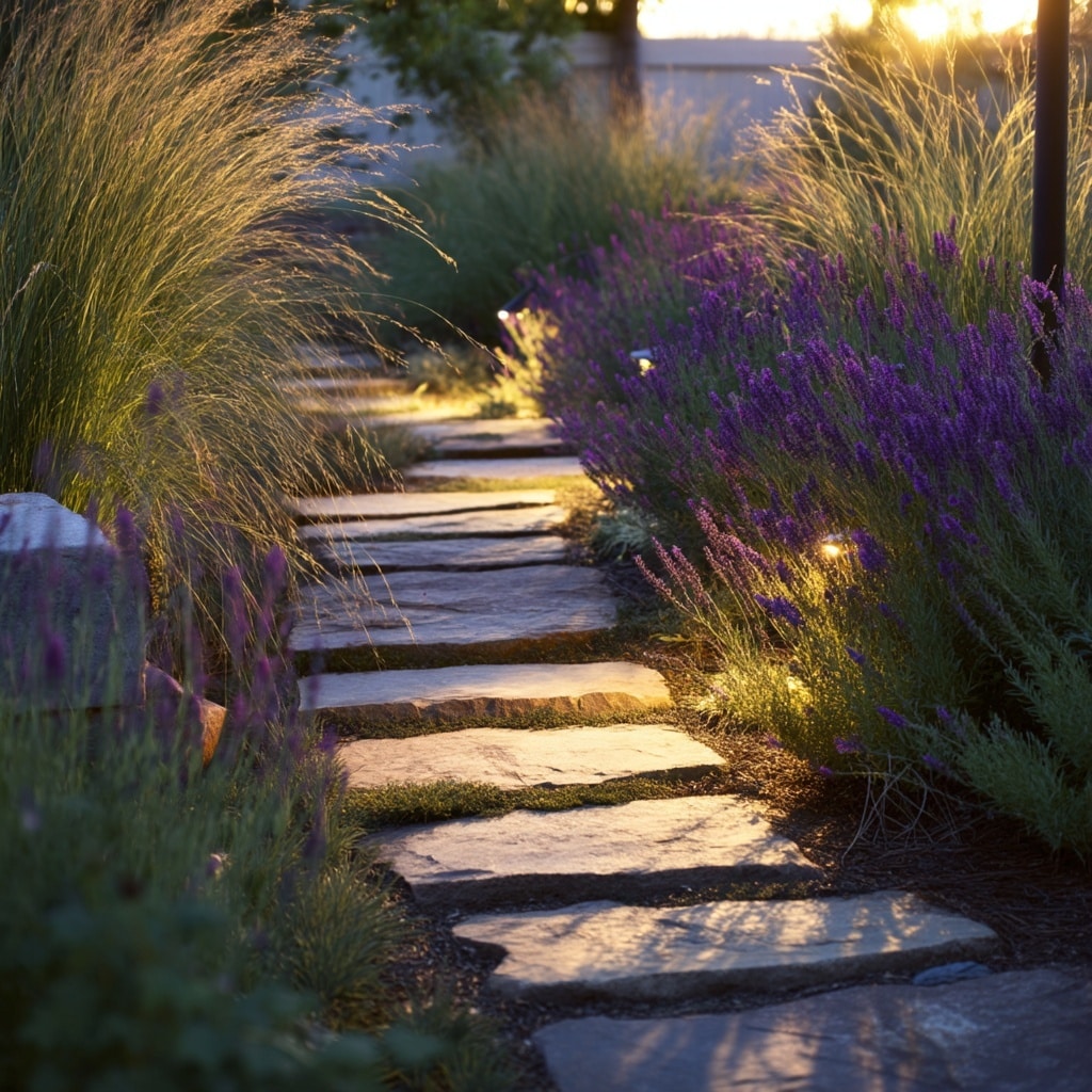 Garden Pathways with Lighting