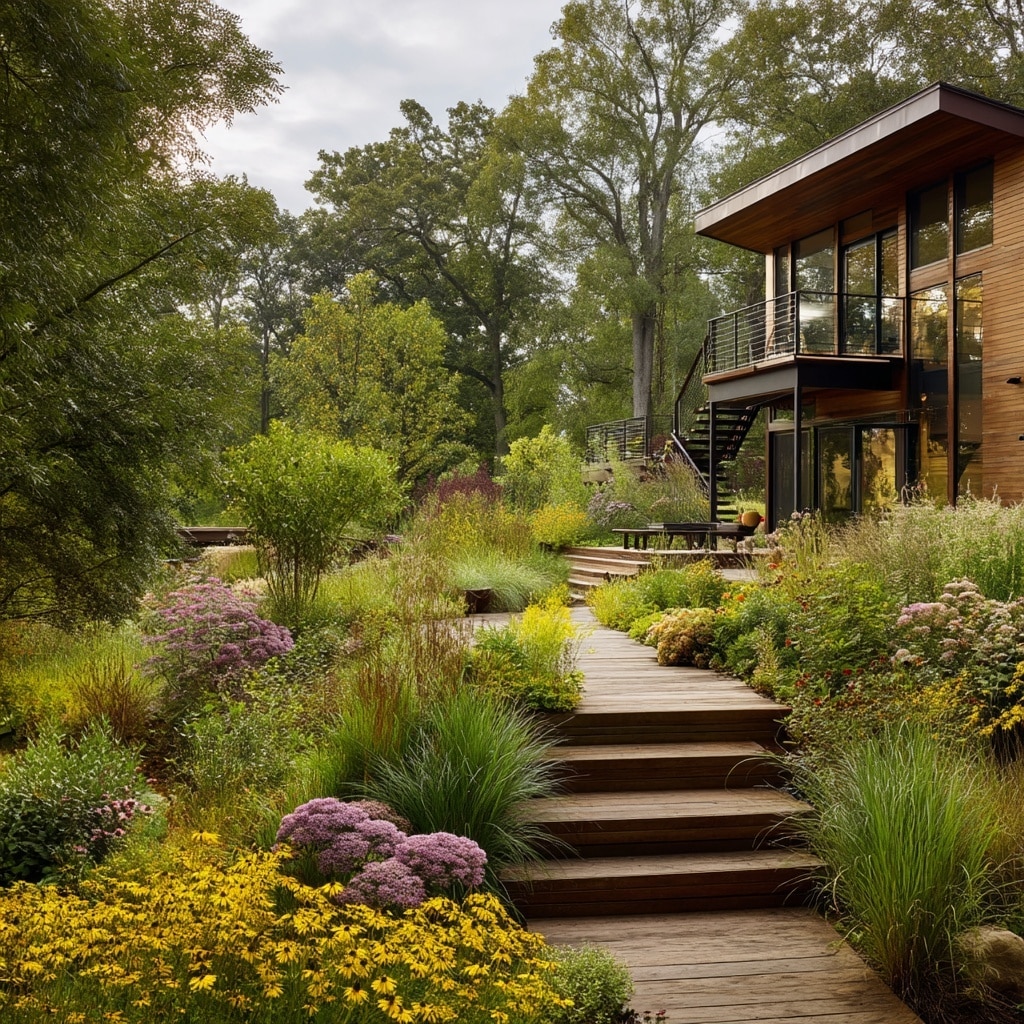  Eco-Friendly Landscaping in a Lakeside Backyard