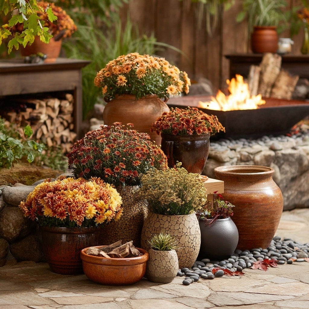 8 Cozy Fire Pit Ideas for Your Backyard This Fall 11 Mix Up Planter Pots