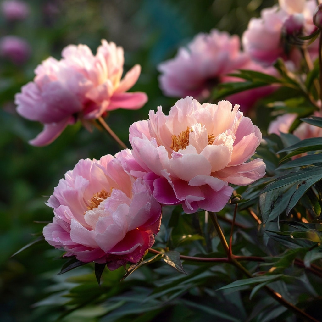 . Peony – Lush Blooms in Blush and Deep Pink