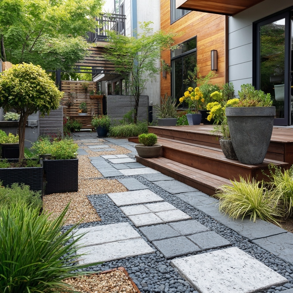 20 Affordable Large Backyard Layout Ideas 11 Use Hardscaping for Structure and Visual Appeal