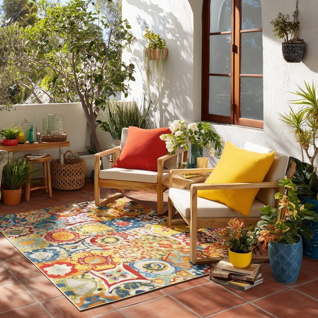 Colorful Outdoor Rugs & Furniture