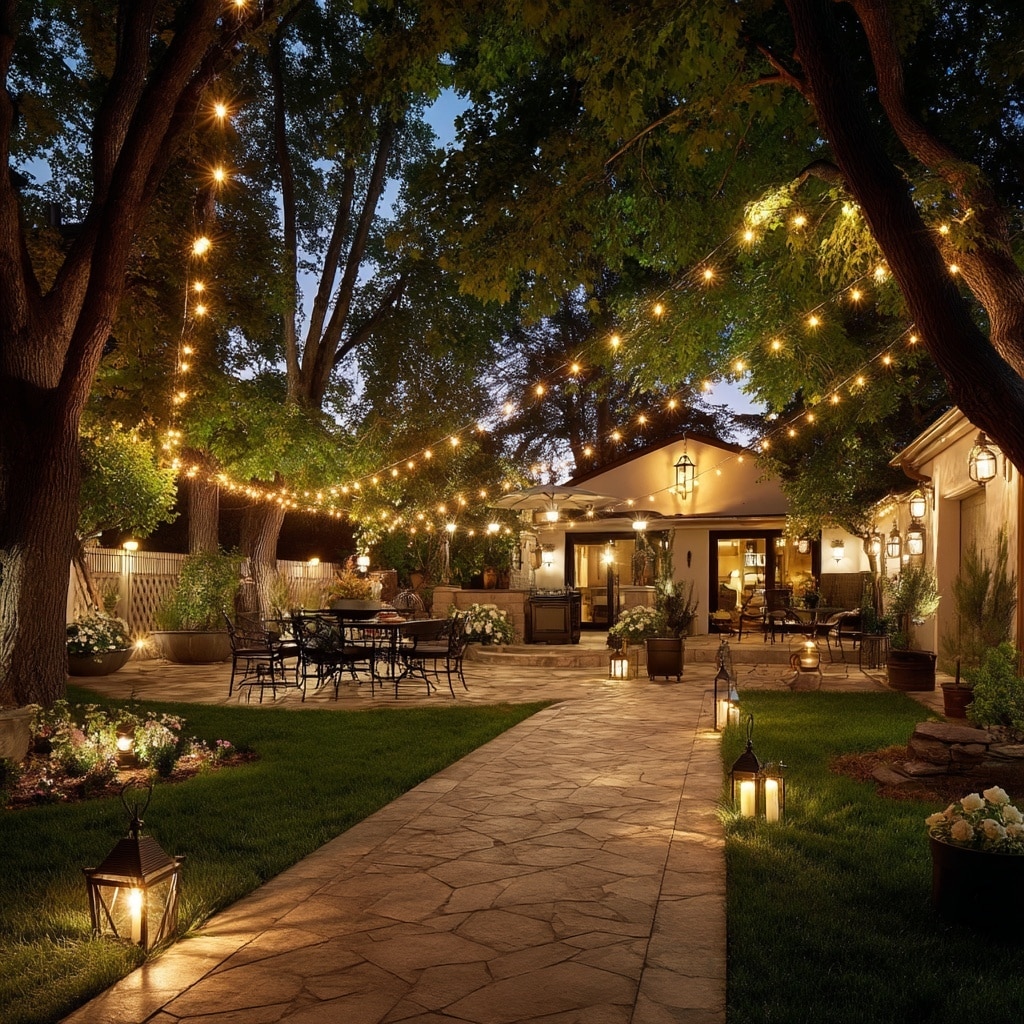 20 Affordable Large Backyard Layout Ideas 12 Enhance Ambiance with Lighting