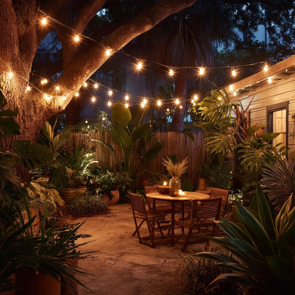 8 Backyard Patio Designs for Small Florida Spaces 12  Lighting That Lifts the Whole Space
