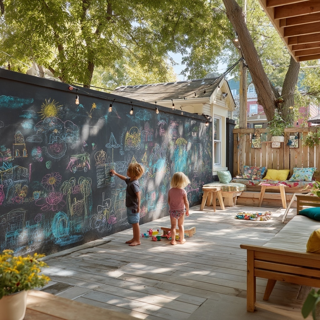 Outdoor Chalkboard Wall