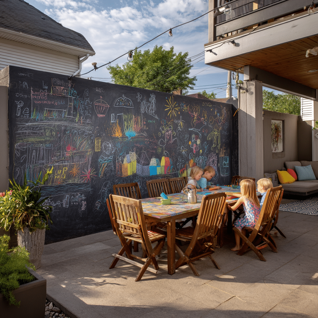 Outdoor Chalkboard Wall