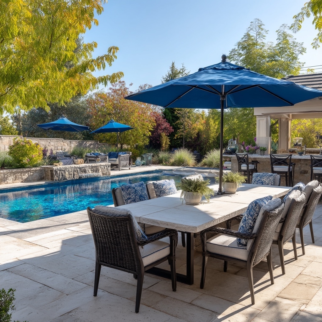 10 Patio Ideas to Transform Your Outdoor Space 14 Pair Dining Areas with Poolside Relaxation