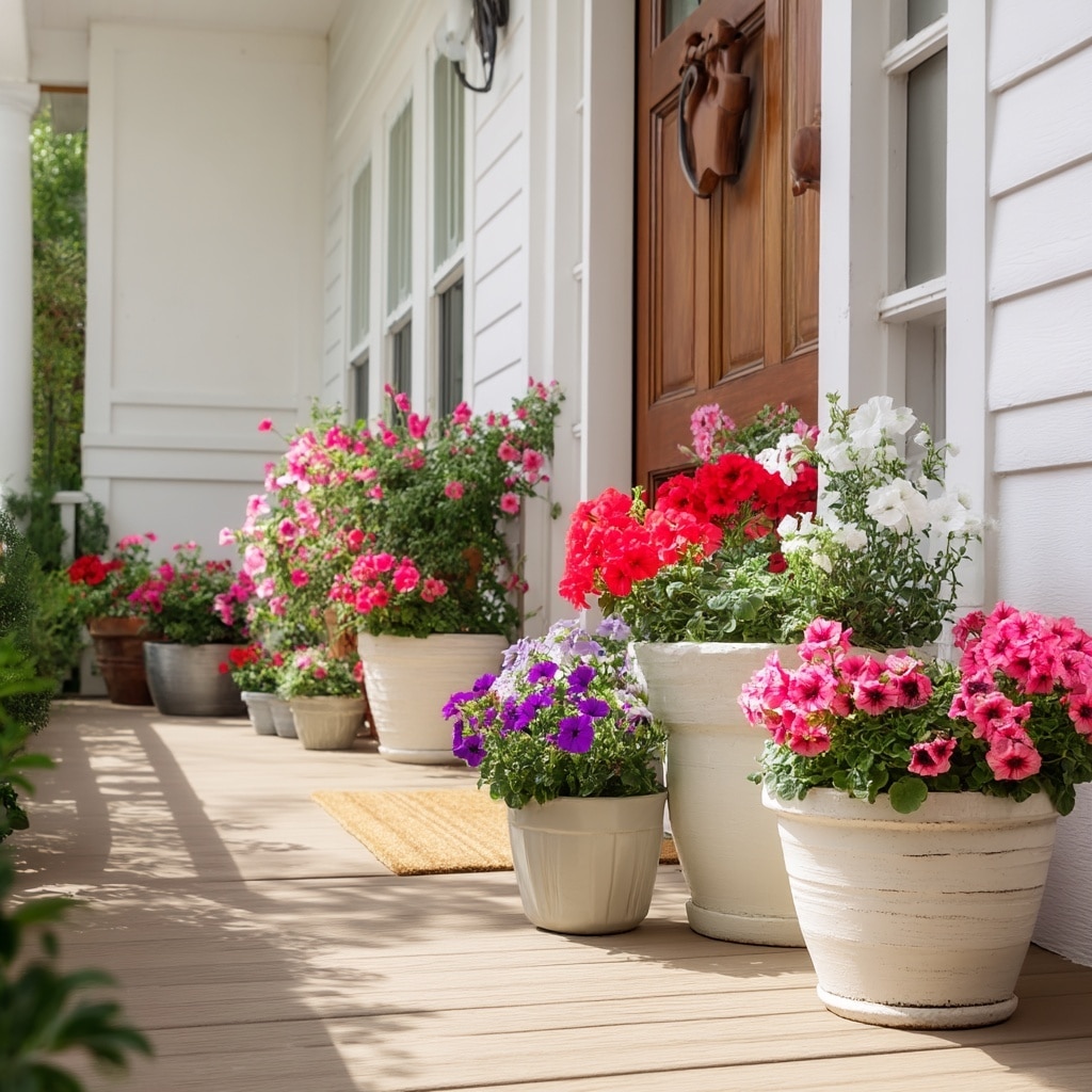 Add Flower Pots to Your Front Door