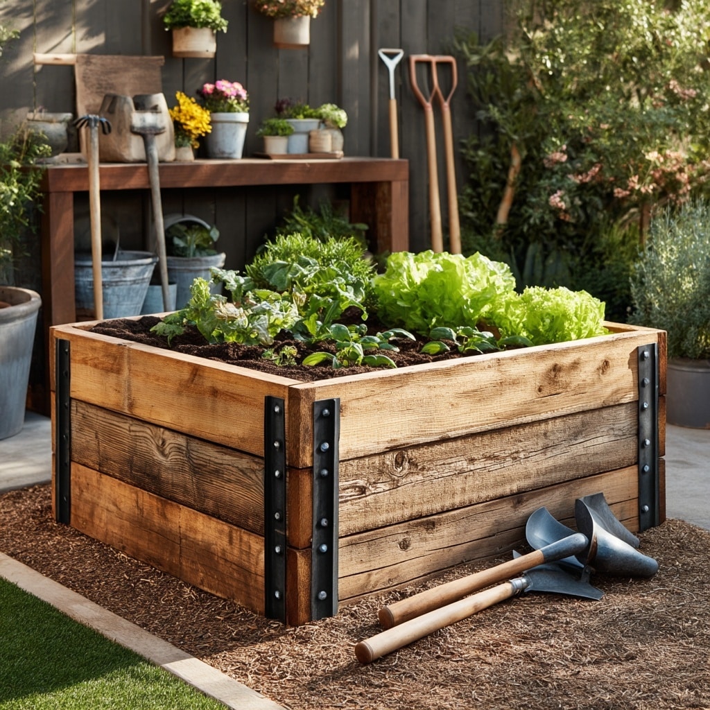 Easy Raised Bed Boxes with Corner Brackets
